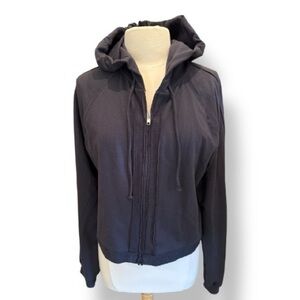 Hoodie Crop Jacket Steel Gray By Kylie Paige Size XL